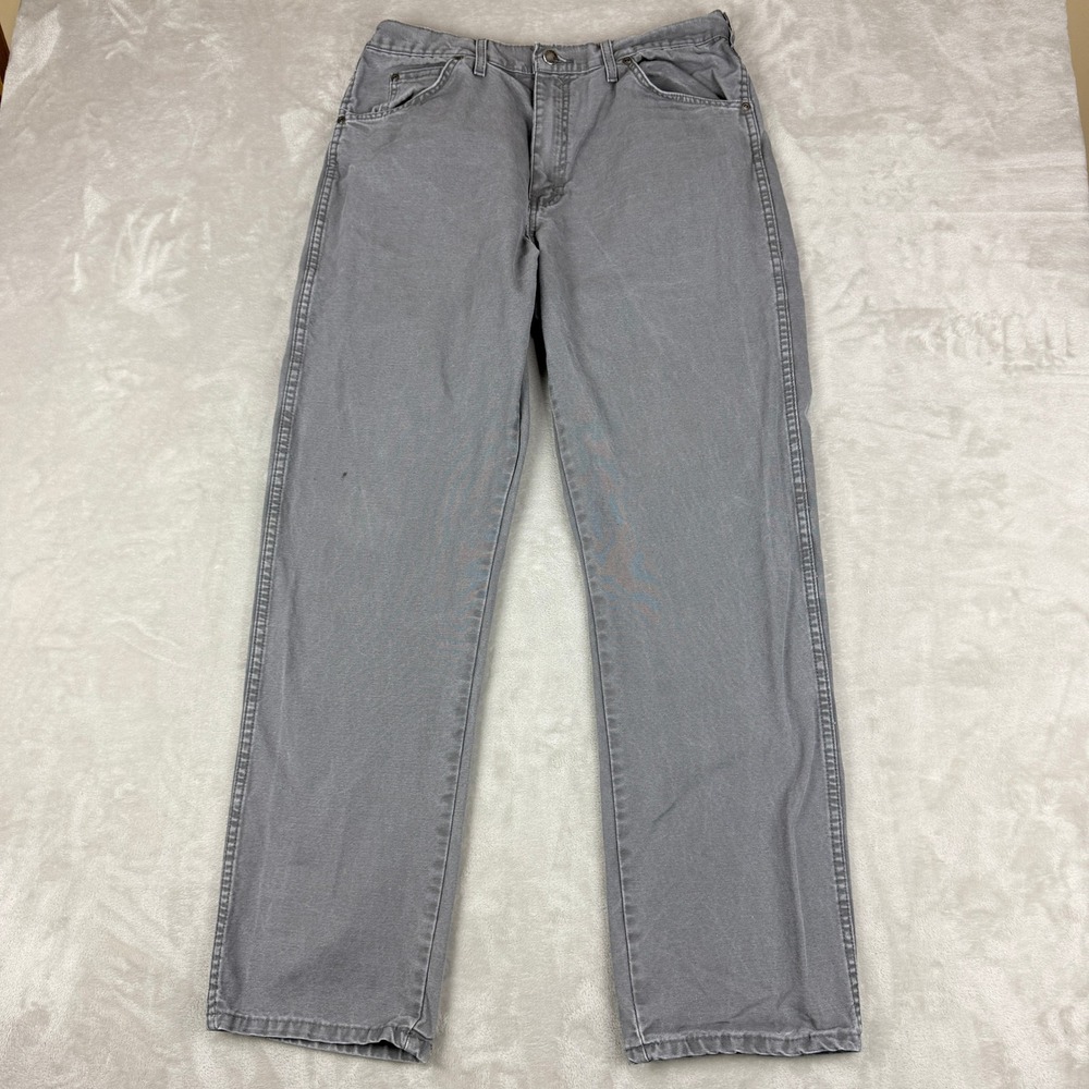 Dickies Carpenter Pants Mens 34x32 (Fit 32x32) Gray Relaxed Fit Utility Canvas